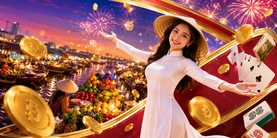 Người chơi bài card game trong trang phục áo dài tại vùng Mekong